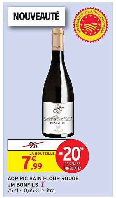 AOP PIC SAINT-LOUP ROUGE JM BONFILS