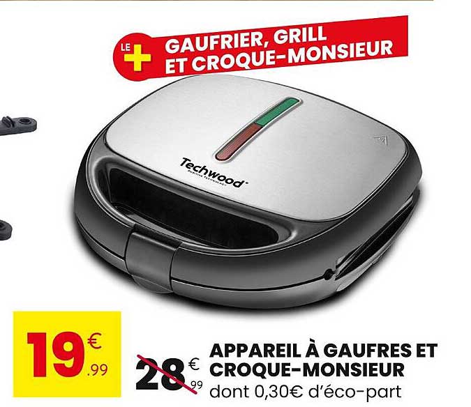 APPAREIL À GAUFRES ET CROQUE-MONSIEUR