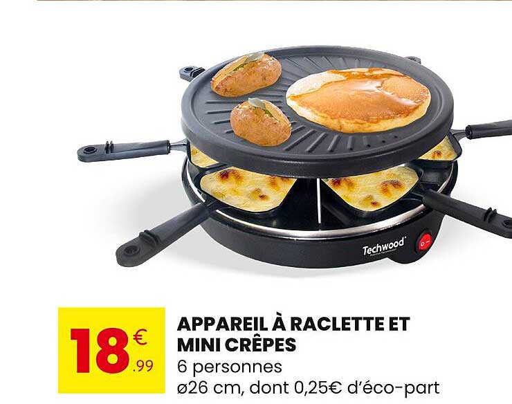 APPAREIL À RACLETTE ET MINI CRÊPES
