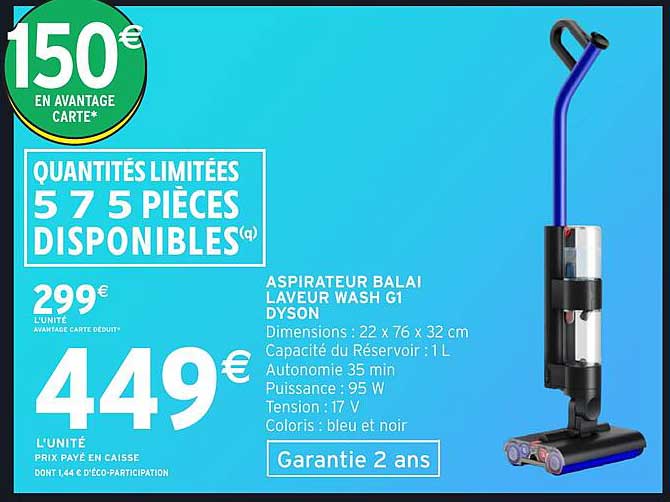 ASPIRATEUR BALAI LAVEUR WASH G1 DYSON