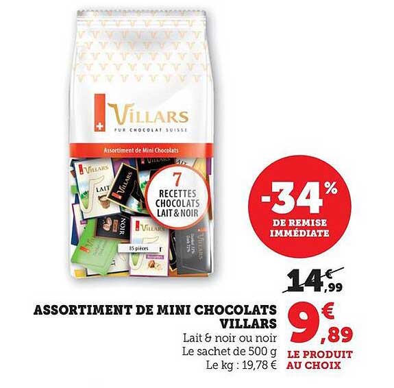 ASSORTIMENT DE MINI CHOCOLATS VILLARS