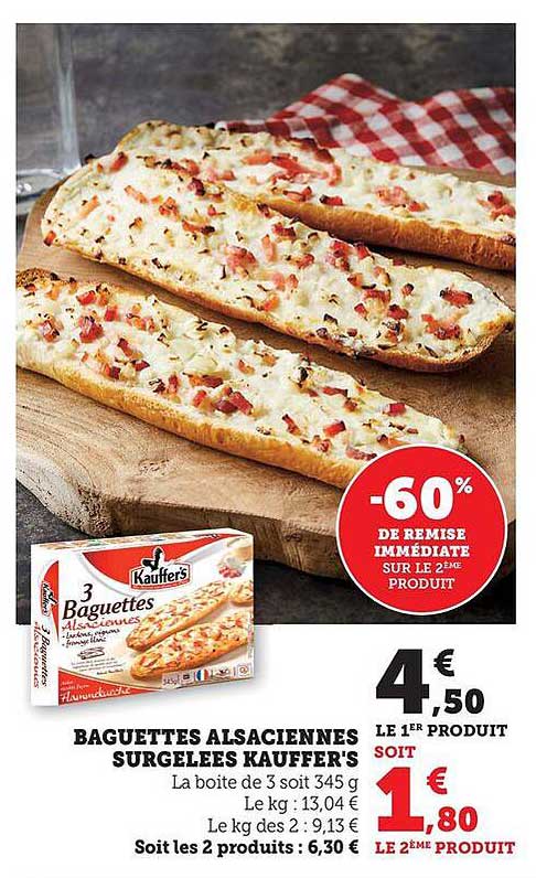 BAGUETTES ALSACIENNES SURGELEES KAUFFER'S