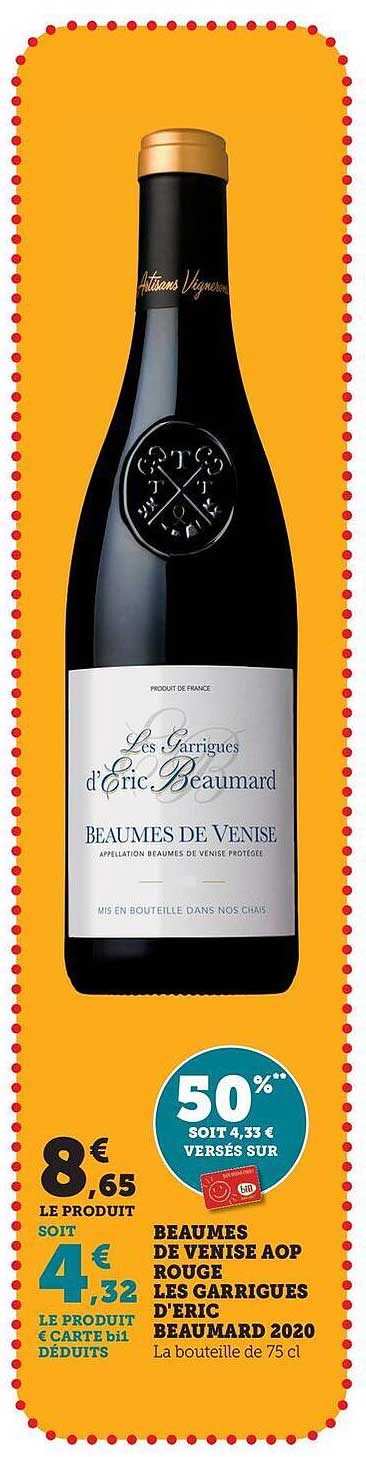 BEAUMES DE VENISE AOP ROUGE LES GARRIGUES D'ERIC BEAUMARD 2020