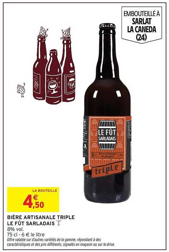 BIÈRE ARTISANALE TRIPLE LE FÛT SARLADAIS