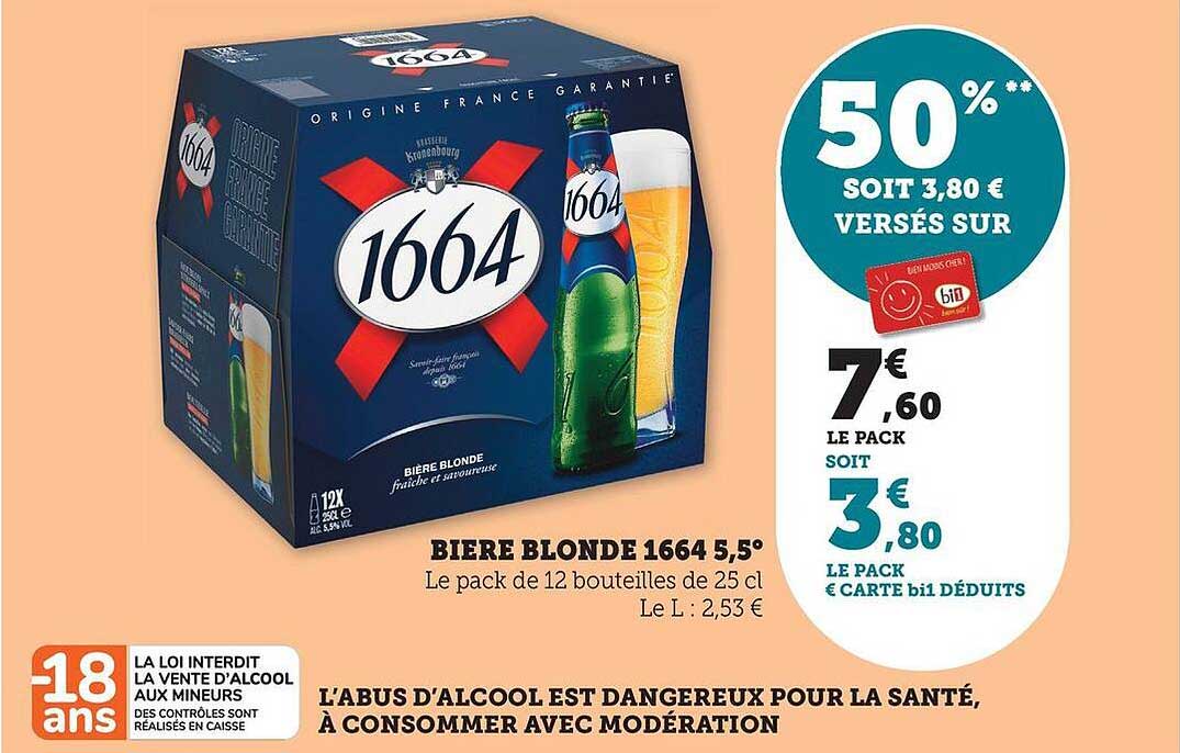 BIERE BLONDE 1664 5,5°