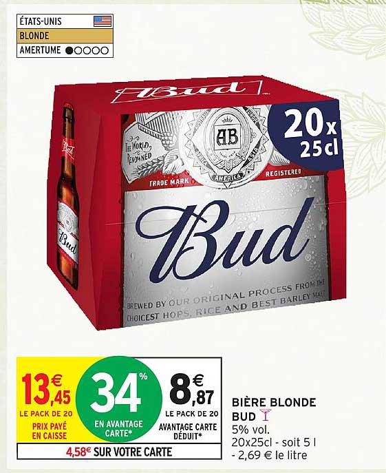 BIÈRE BLONDE BUD