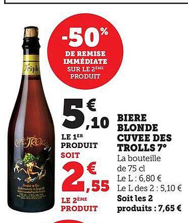 Bière blonde Cuvée des Trolls 7°