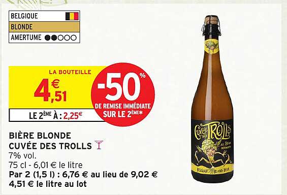 Bière Blonde Cuvée des Trolls