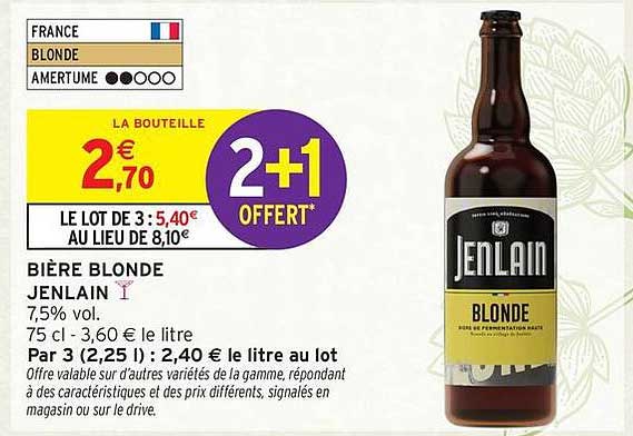 BIÈRE BLONDE JENLAIN