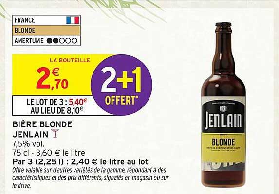 BIÈRE BLONDE JENLAIN