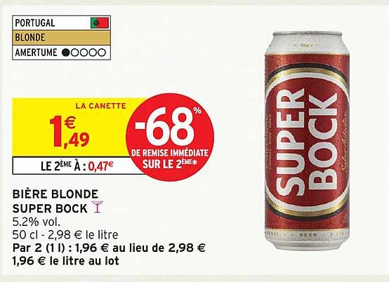 BIÈRE BLONDE SUPER BOCK