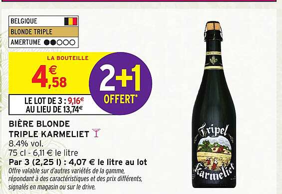 BIÈRE BLONDE TRIPLE KARMELIET