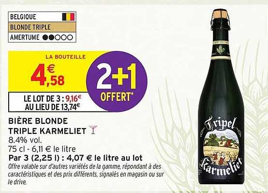 Bière Blonde Triple Karmeliet