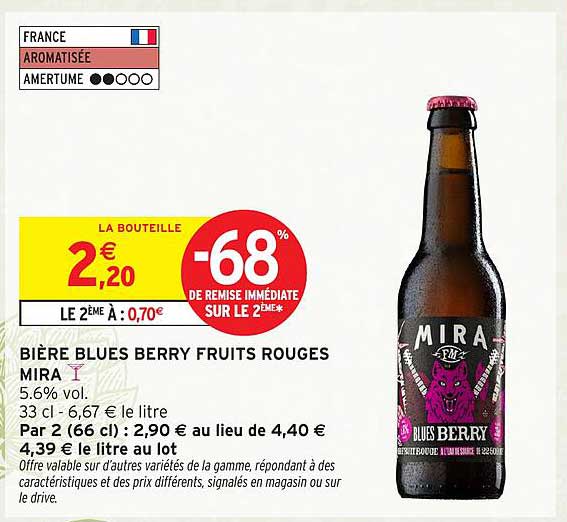 BIÈRE BLUES BERRY FRUITS ROUGES MIRA
