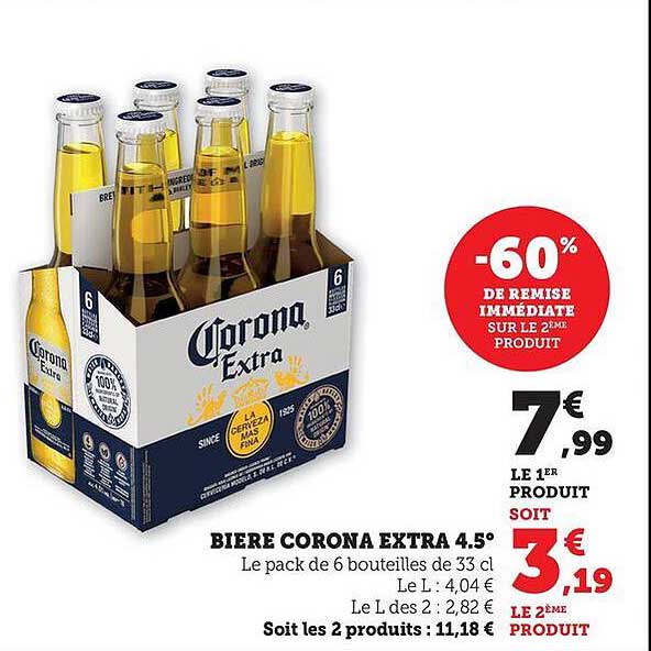 BIERE CORONA EXTRA 4.5°