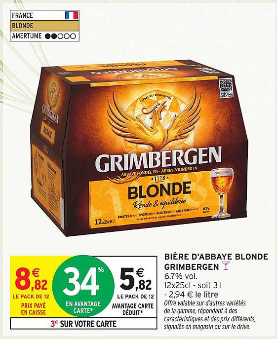 BIÈRE D'ABBAIE BLONDE GRIMBERGEN
