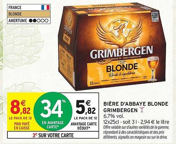 BIÈRE D'ABBAYE BLONDE GRIMBERGEN