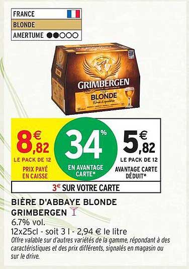 Bière d'Abbaye Blonde Grimbergen