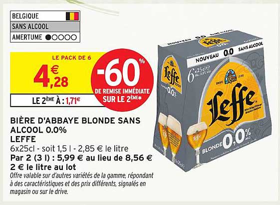 BIÈRE D'ABBAYE BLONDE SANS ALCOOL 0.0%