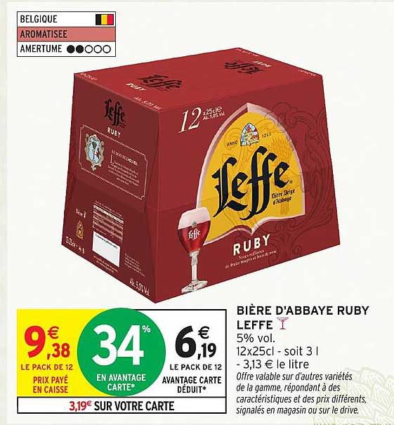 BIÈRE D'ABBAYE RUBY LEFFE