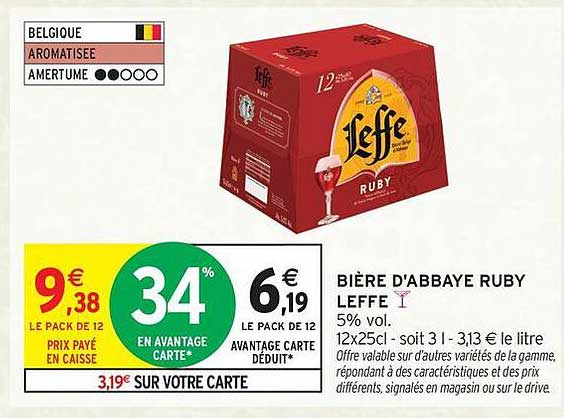 BIÈRE D'ABBAYE RUBY LEFFE