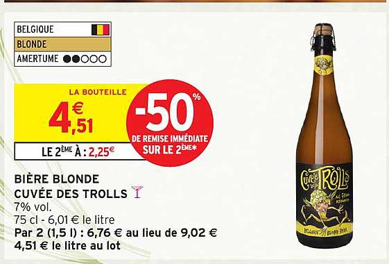 BIERES BLONDE CUVEES DES TROLLS
