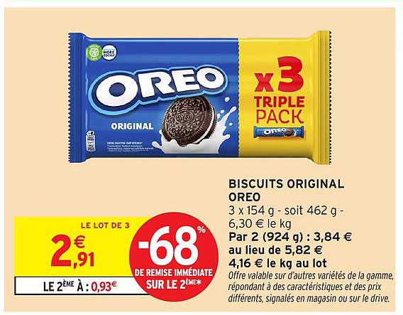 BISCUITS ORIGINAL OREO