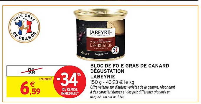 BLOC DE FOIE GRAS DE CANARD DÉGUSTATION LABEYRIE