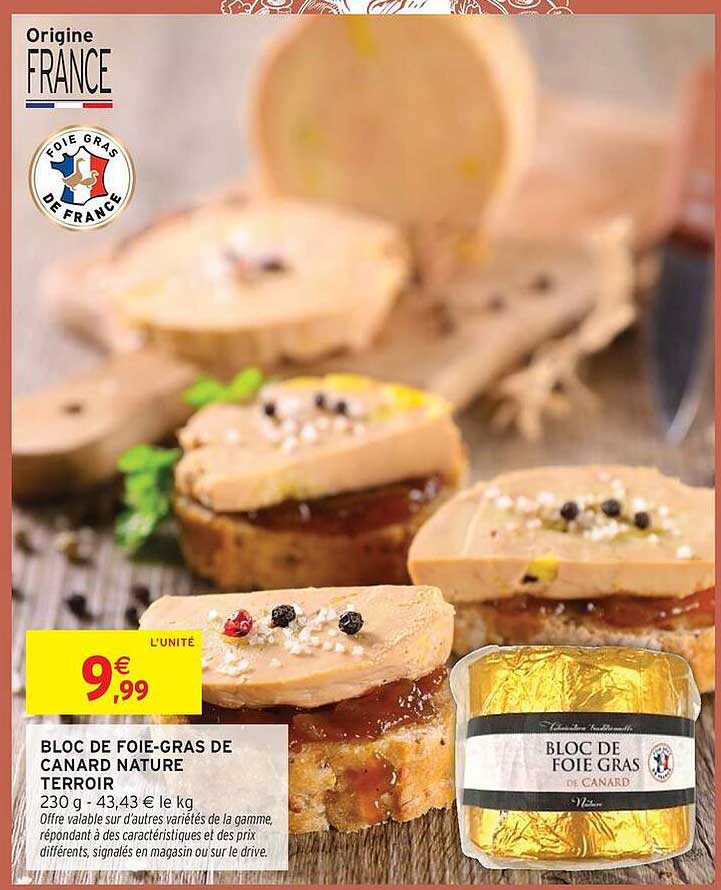 BLOC DE FOIE-GRAS DE CANARD NATURE TERROIR