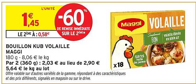 BOUILLON KUB VOLAILLE MAGGI
