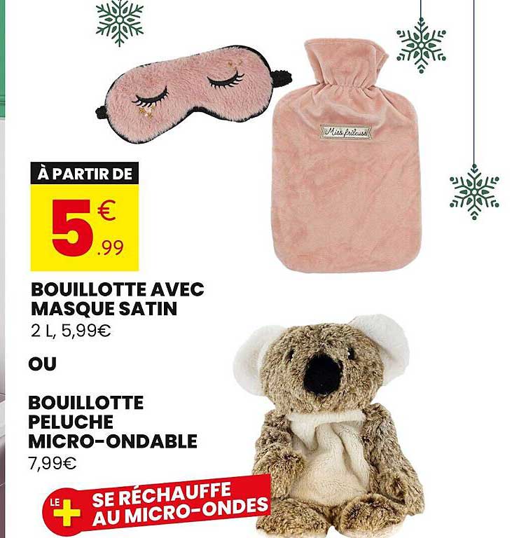 BOUILLOTE AVEC MASQUE SATIN