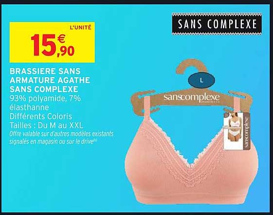 BRASSIERE SANS ARMATURE AGATHE SANS COMPLEXE