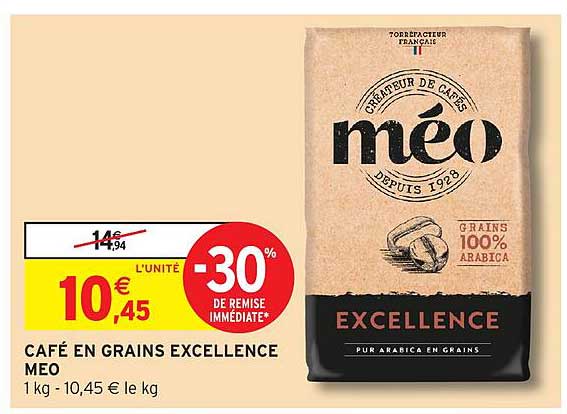 CAFÉ EN GRAINS EXCELLENCE MEO
