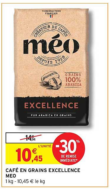 CAFÉ EN GRAINS EXCELLENCE MEO