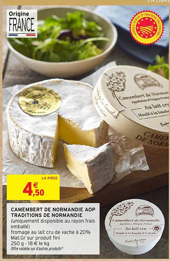 CAMEMBERT DE NORMANDIE AOP TRADITIONS DE NORMANDIE