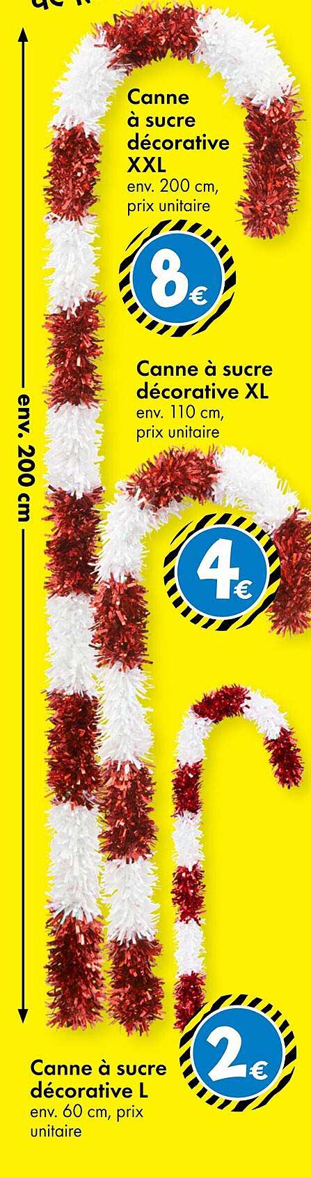 Canne à sucre décorative XXL, XL et L