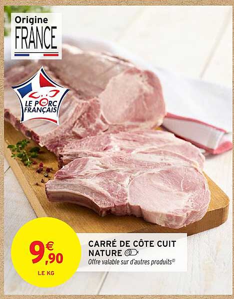 CARRÉ DE CÔTE CUIT NATURE