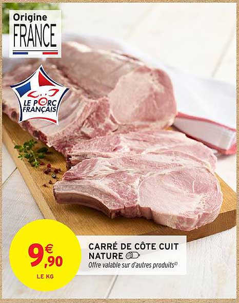 CARRÉ DE CÔTE CUIT NATURE