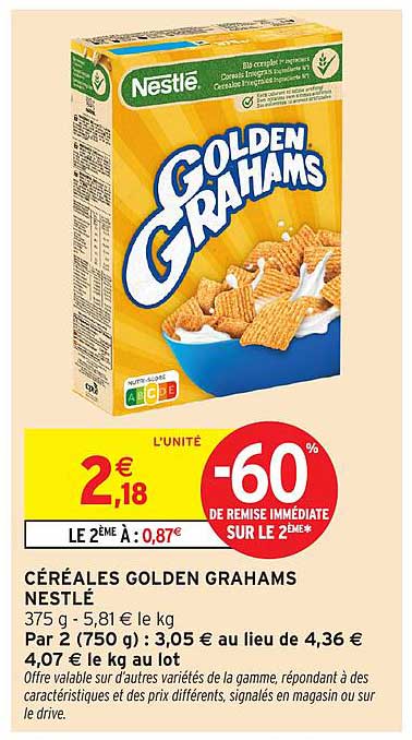 CÉRÉALES GOLDEN GRAHAMS NESTLÉ