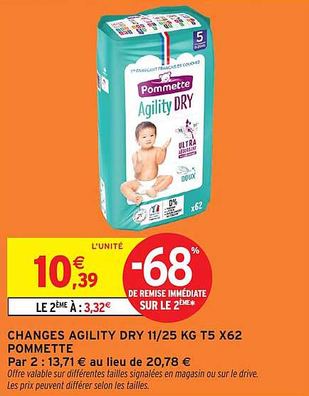 CHANGES AGILITY DRY 11/25 KG T5 X62 POMMETTE