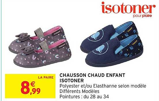 CHAUSSON CHAUD ENFANT ISOTONER