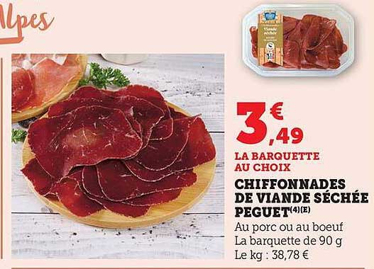 Chiffonnades de viande séchée Peguet