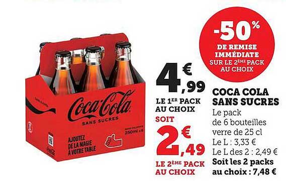 COCA COLA SANS SUCRES