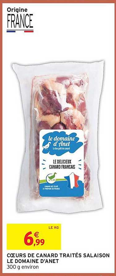 Cœurs de canard traités salaison Le Domaine d'Anet