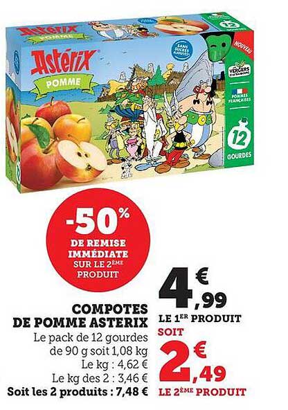 COMPOTES DE POMME ASTERIX