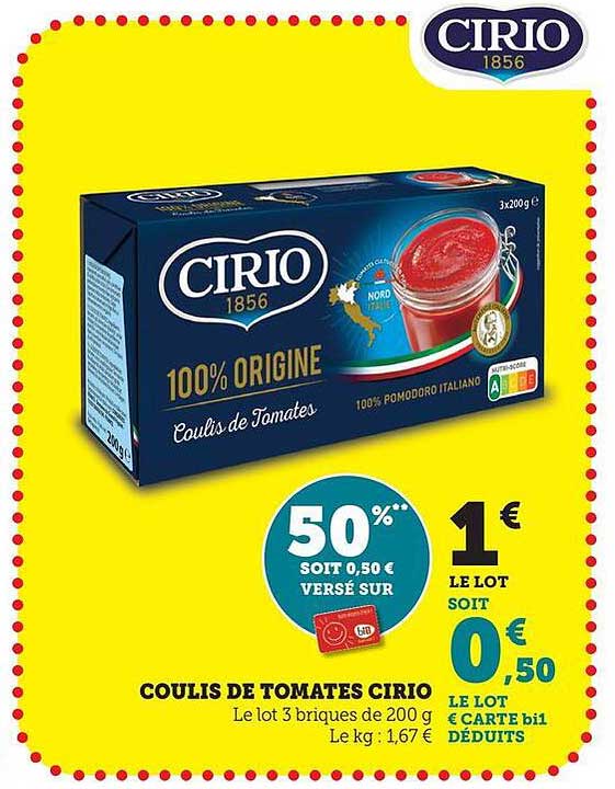 COULIS DE TOMATES CIRIO