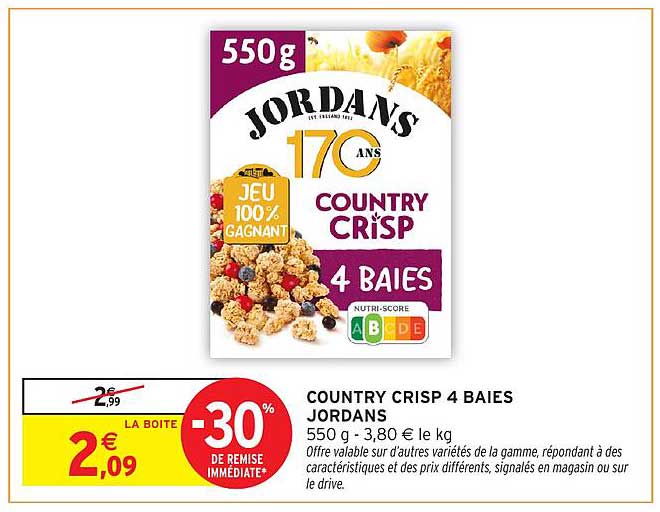 COUNTRY CRISP 4 BAIES JORDANS