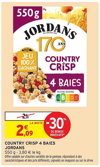 COUNTRY CRISP 4 BAIES JORDANS