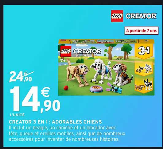 CREATOR 3 EN 1 : ADORABLES CHIENS