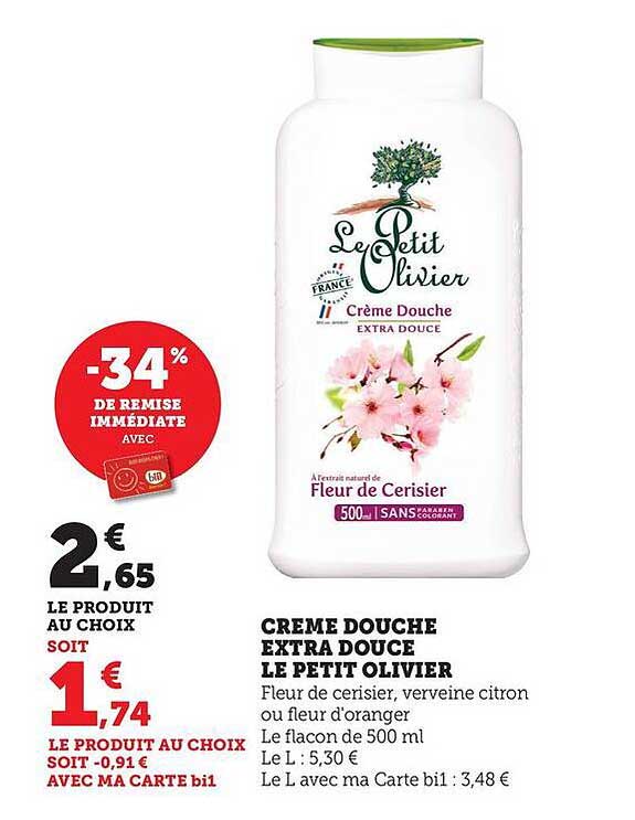 CREME DOUCHE EXTRA DOUCE LE PETIT OLIVIER